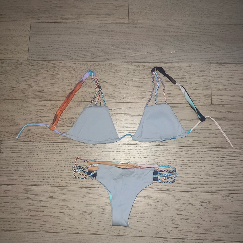 San Lorenzo Reversible Colorful Strappy Bikini Set